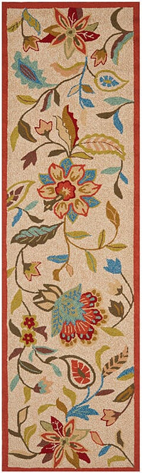 Safavieh Four Seasons Frs435A Ivory / Rust Floral / Country Area Rug
