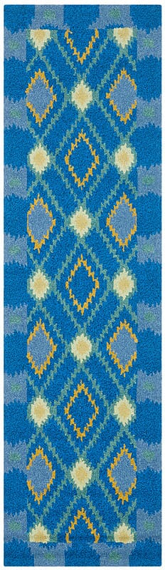 Safavieh Four Seasons Frs455D Indigo / Yellow Damask Area Rug