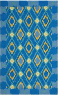 Safavieh Four Seasons Frs455D Indigo / Yellow Damask Area Rug