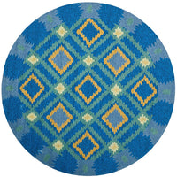 Safavieh Four Seasons Frs455D Indigo / Yellow Damask Area Rug