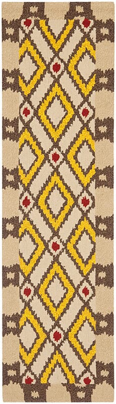 Safavieh Four Seasons Frs455E Beige / Yellow Damask Area Rug