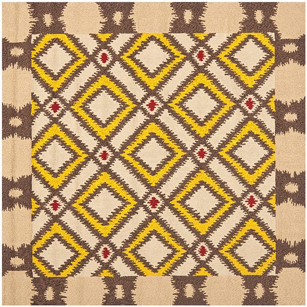 Safavieh Four Seasons Frs455E Beige / Yellow Damask Area Rug