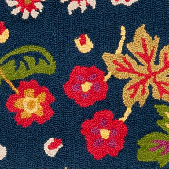 Safavieh Four Seasons Frs465A Navy / Green Floral / Country Area Rug