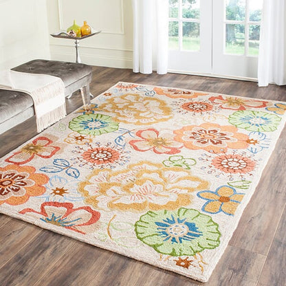 Safavieh Four Seasons Frs467E Beige / Red Floral / Country Area Rug