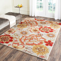 Safavieh Four Seasons Frs467F Ivory / Red Floral / Country Area Rug