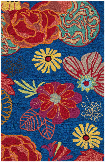 Safavieh Four Seasons Frs470A Blue / Red Floral / Country Area Rug