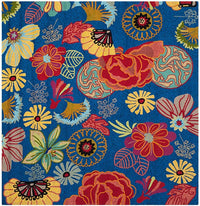 Safavieh Four Seasons Frs470A Blue / Red Floral / Country Area Rug