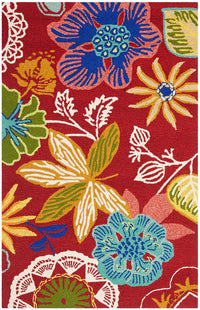 Safavieh Four Seasons Frs472C Red / Multi Floral / Country Area Rug