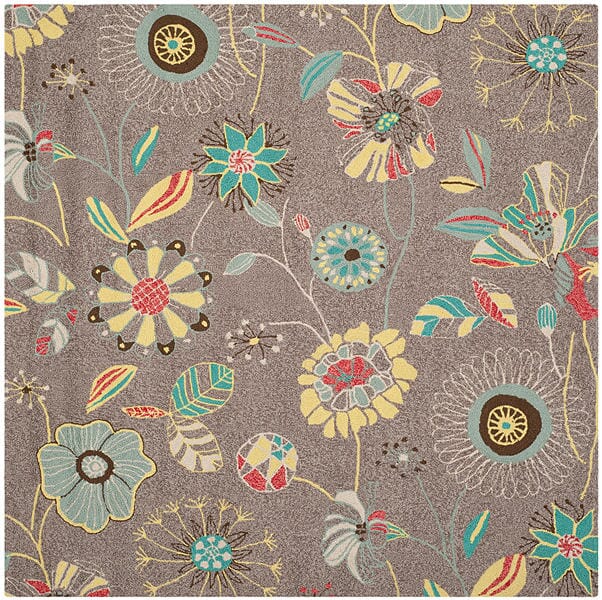 Safavieh Four Seasons Frs482A Grey / Blue Floral / Country Area Rug