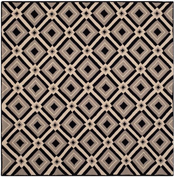 Safavieh Four Seasons Frs483A Black / Grey Geometric Area Rug