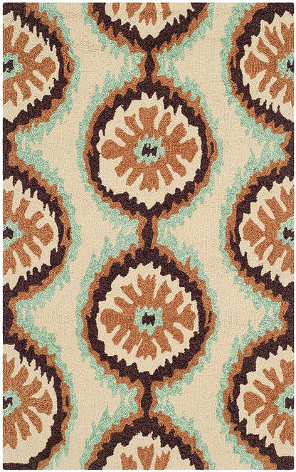 Safavieh Four Seasons Frs486C Beige / Green Damask Area Rug