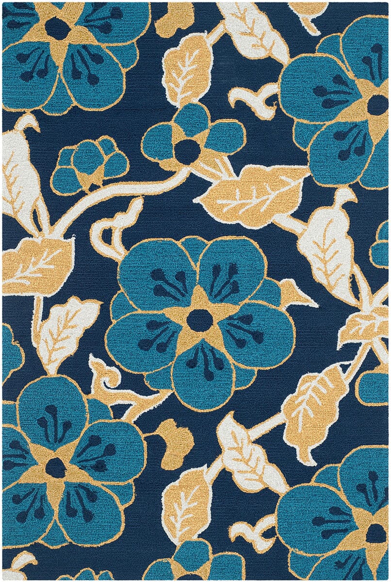 Safavieh Four Seasons Frs492A Navy / Multi Floral / Country Area Rug