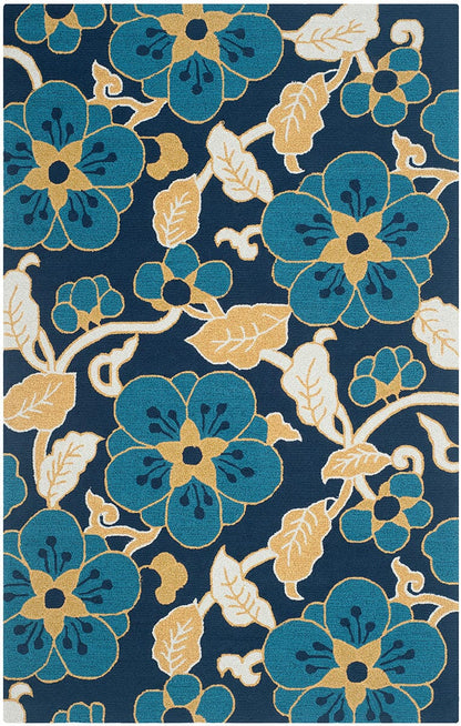 Safavieh Four Seasons Frs492A Navy / Multi Floral / Country Area Rug