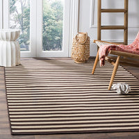 Safavieh Four Seasons Frs650A Ivory / Brown Striped Area Rug