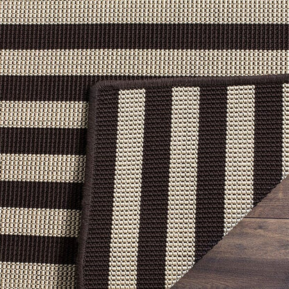 Safavieh Four Seasons Frs650A Ivory / Brown Striped Area Rug