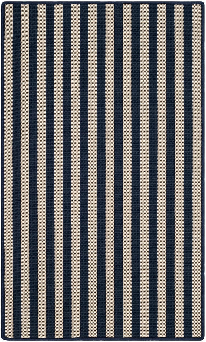 Safavieh Four Seasons Frs650B Ivory / Navy Striped Area Rug