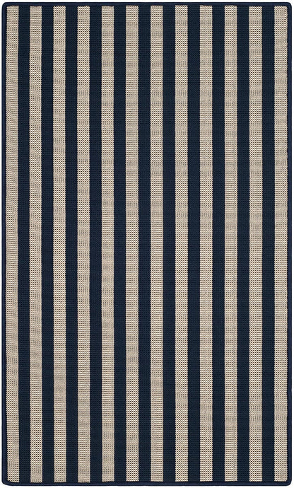 Safavieh Four Seasons Frs650B Ivory / Navy Striped Area Rug