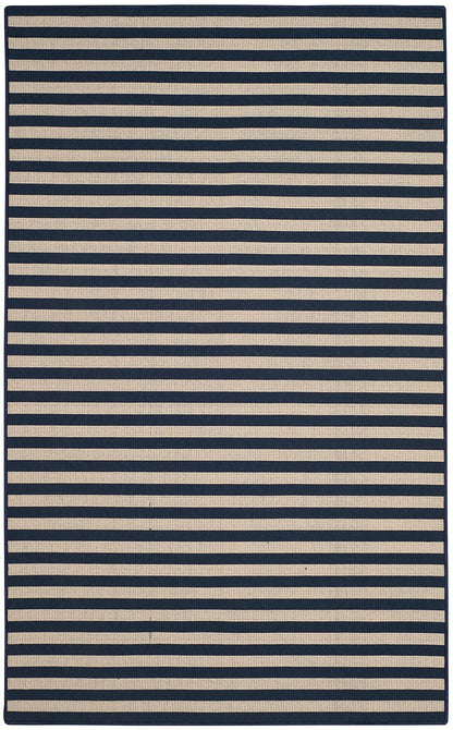 Safavieh Four Seasons Frs650B Ivory / Navy Striped Area Rug