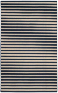 Safavieh Four Seasons Frs650B Ivory / Navy Striped Area Rug