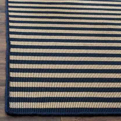 Safavieh Four Seasons Frs650B Ivory / Navy Striped Area Rug