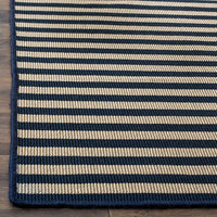 Safavieh Four Seasons Frs650B Ivory / Navy Striped Area Rug