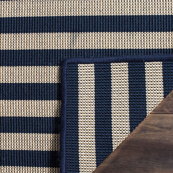 Safavieh Four Seasons Frs650B Ivory / Navy Striped Area Rug