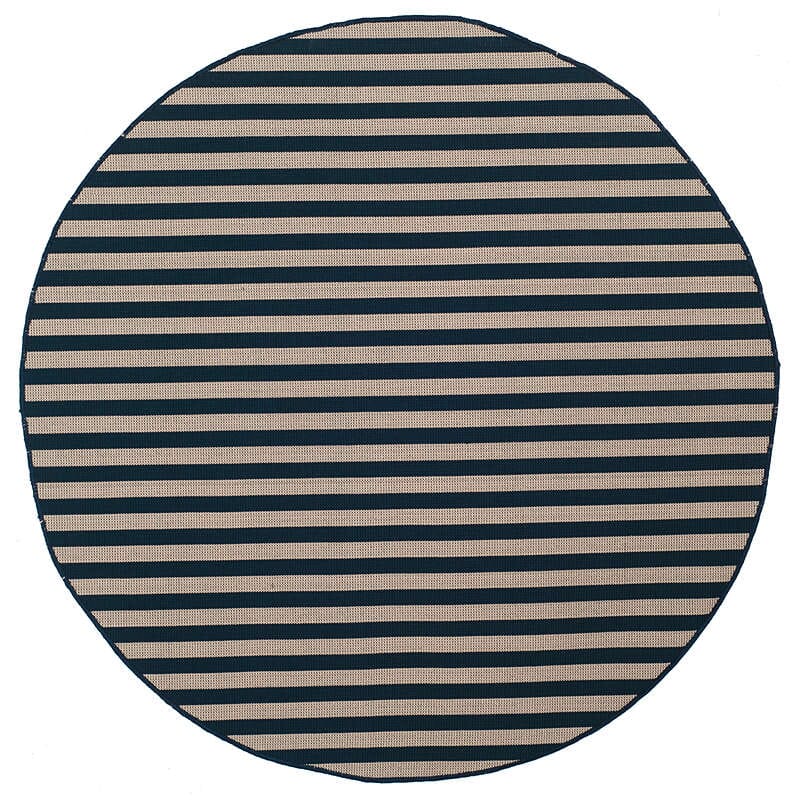 Safavieh Four Seasons Frs650B Ivory / Navy Striped Area Rug