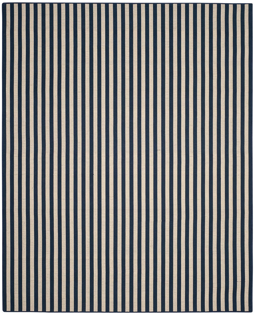 Safavieh Four Seasons Frs650B Ivory / Navy Striped Area Rug