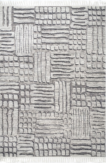 Nuloom Lea Maze Nle2346A Gray Area Rug