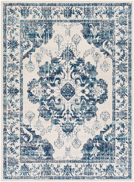 Surya Floransa Fsa-2310 Navy, Beige, Silver Gray, Medium Gray Rugs.