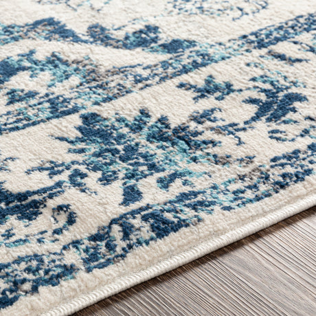 Surya Floransa Fsa-2310 Navy, Beige, Silver Gray, Medium Gray Rugs.