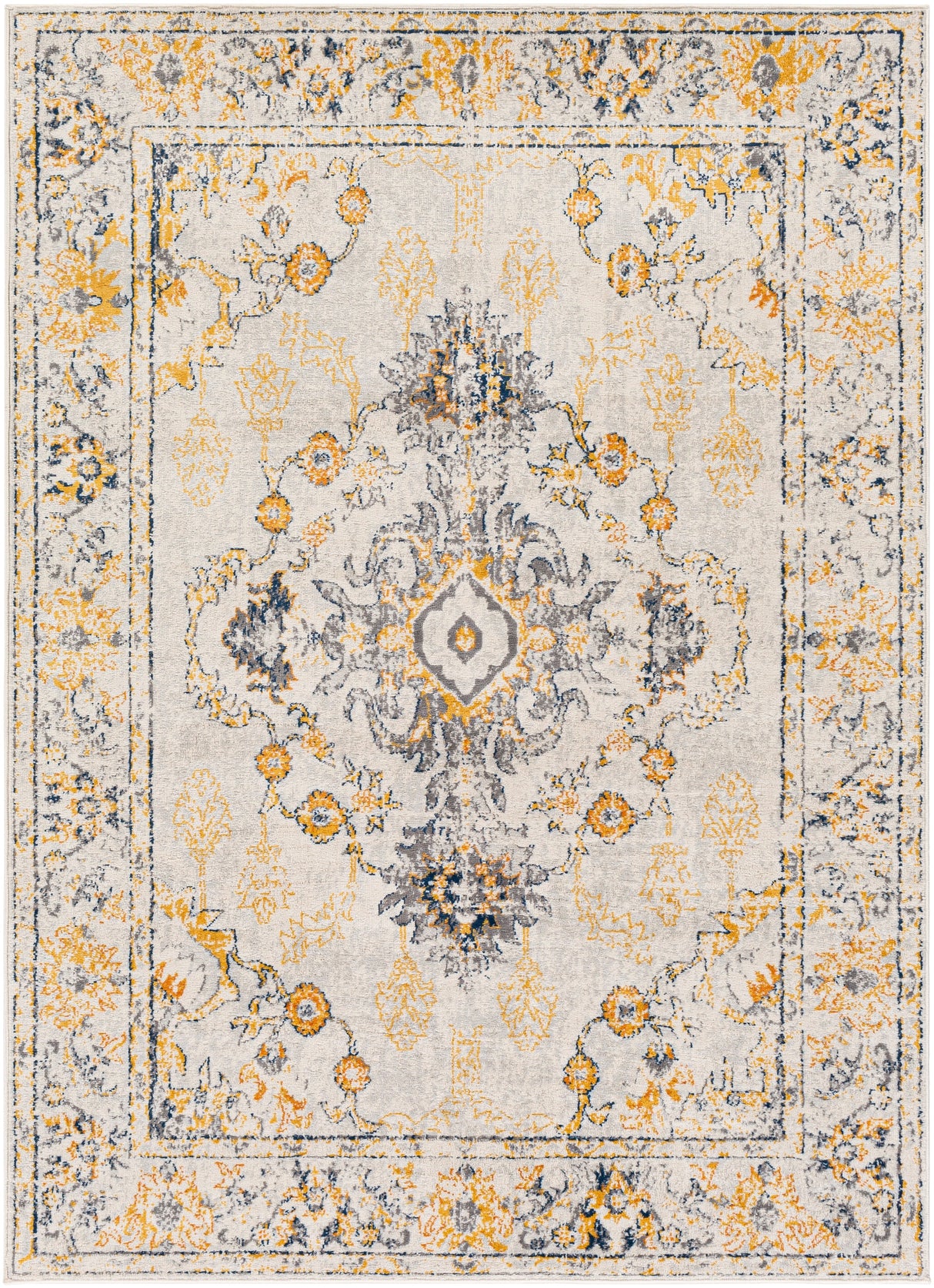 Surya Floransa Fsa-2311 Beige, Silver Gray, Medium Gray, Navy Rugs.