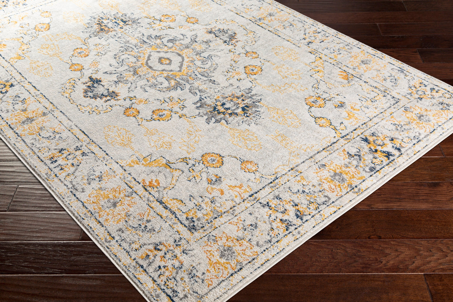Surya Floransa Fsa-2311 Beige, Silver Gray, Medium Gray, Navy Rugs.