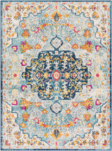 Surya Floransa Fsa-2314 Sky Blue, Navy, Beige, Medium Gray Rugs.