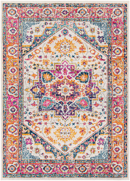 Surya Floransa Fsa-2316 Navy, Bright Pink, Medium Gray, Beige Area Rug