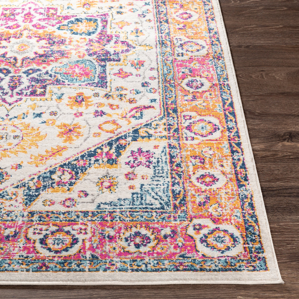 Surya Floransa Fsa-2316 Navy, Bright Pink, Medium Gray, Beige Rugs.