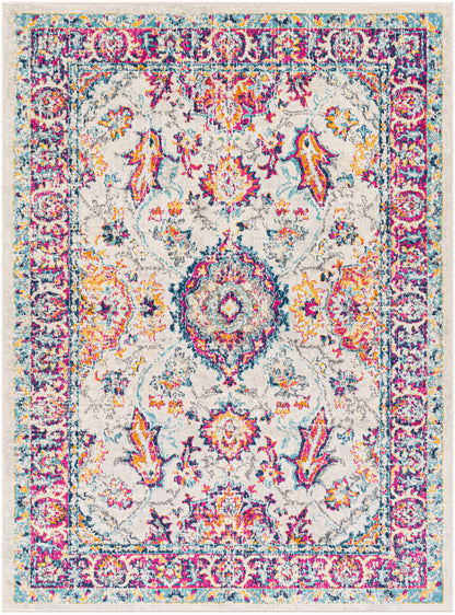 Surya Floransa Fsa-2320 Navy, Bright Pink, Medium Gray, Beige Area Rug