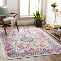 Surya Floransa Fsa-2320 Navy, Bright Pink, Medium Gray, Beige Area Rug