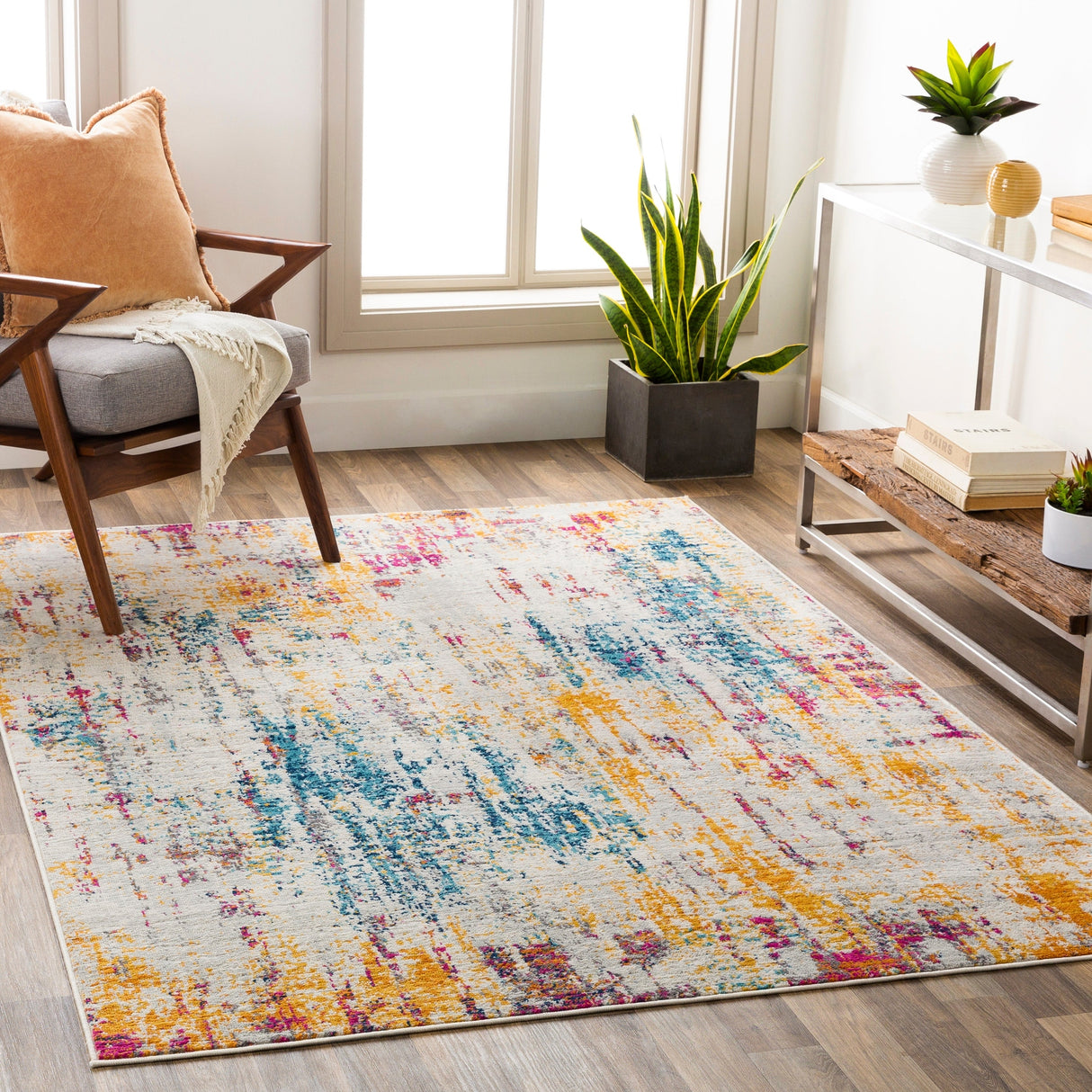 Surya Floransa Fsa-2330 Medium Gray, Beige, Bright Pink, Navy Rugs.