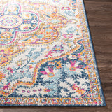 Surya Floransa Fsa-2333 Burnt Orange, Saffron, Navy, Bright Pink Rugs.