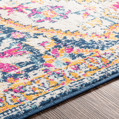 Surya Floransa Fsa-2333 Burnt Orange, Saffron, Navy, Bright Pink Rugs.