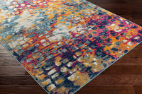 Surya Floransa Fsa-2335 Bright Pink, Saffron, Burnt Orange, Silver Gray Area Rug