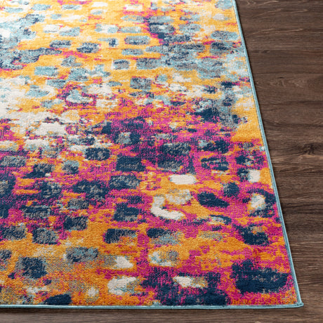 Surya Floransa Fsa-2335 Bright Pink, Saffron, Burnt Orange, Silver Gray Rugs.