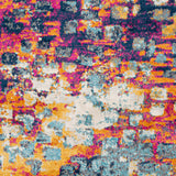 Surya Floransa Fsa-2335 Bright Pink, Saffron, Burnt Orange, Silver Gray Rugs.