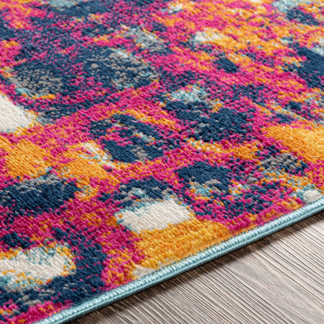 Surya Floransa Fsa-2335 Bright Pink, Saffron, Burnt Orange, Silver Gray Rugs.