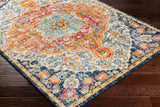 Surya Floransa Fsa-2347 Bright Pink, Bright Orange, Bright Yellow, Dark Blue Rugs.