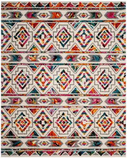 Safavieh Fiesta Shag Fsg365A Cream / Multi Bohemian Area Rug