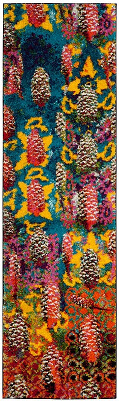 Safavieh Fiesta Shag Fsg369K Turquoise / Multi Bohemian Area Rug