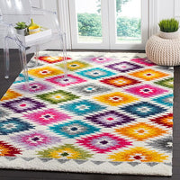 Safavieh Fiesta Shag Fsg374A Cream / Multi Shag Area Rug