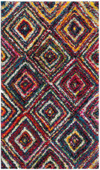 Safavieh Fiesta Shag Fsg384M Multi Bohemian Area Rug